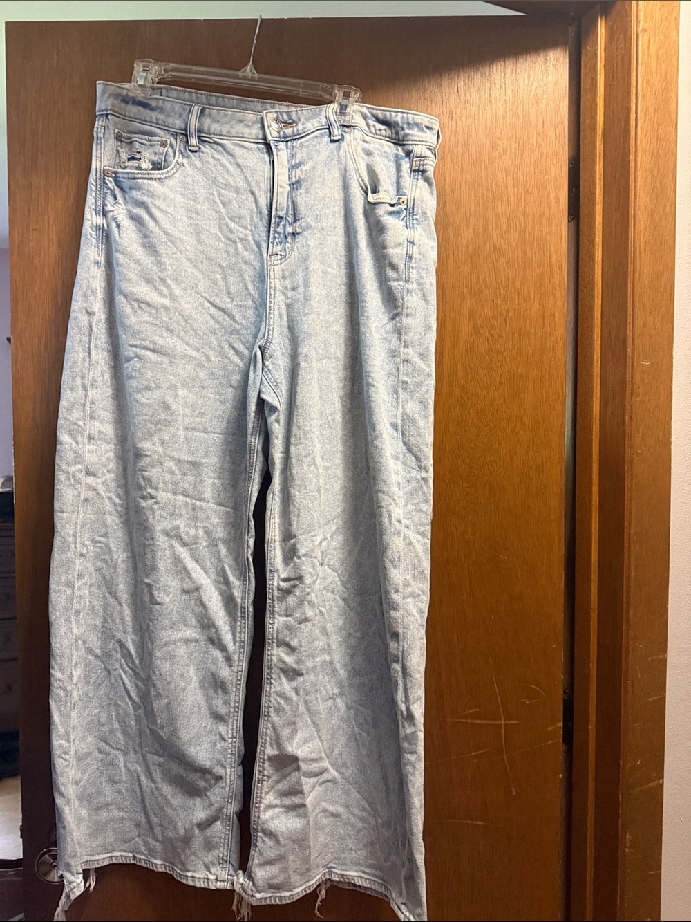 American Eagle Super High Rise Baggy Wide Leg 14 short Women's Jeans
